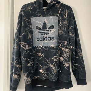 Original Adidas Dark Blue Tie Dye Hoodie